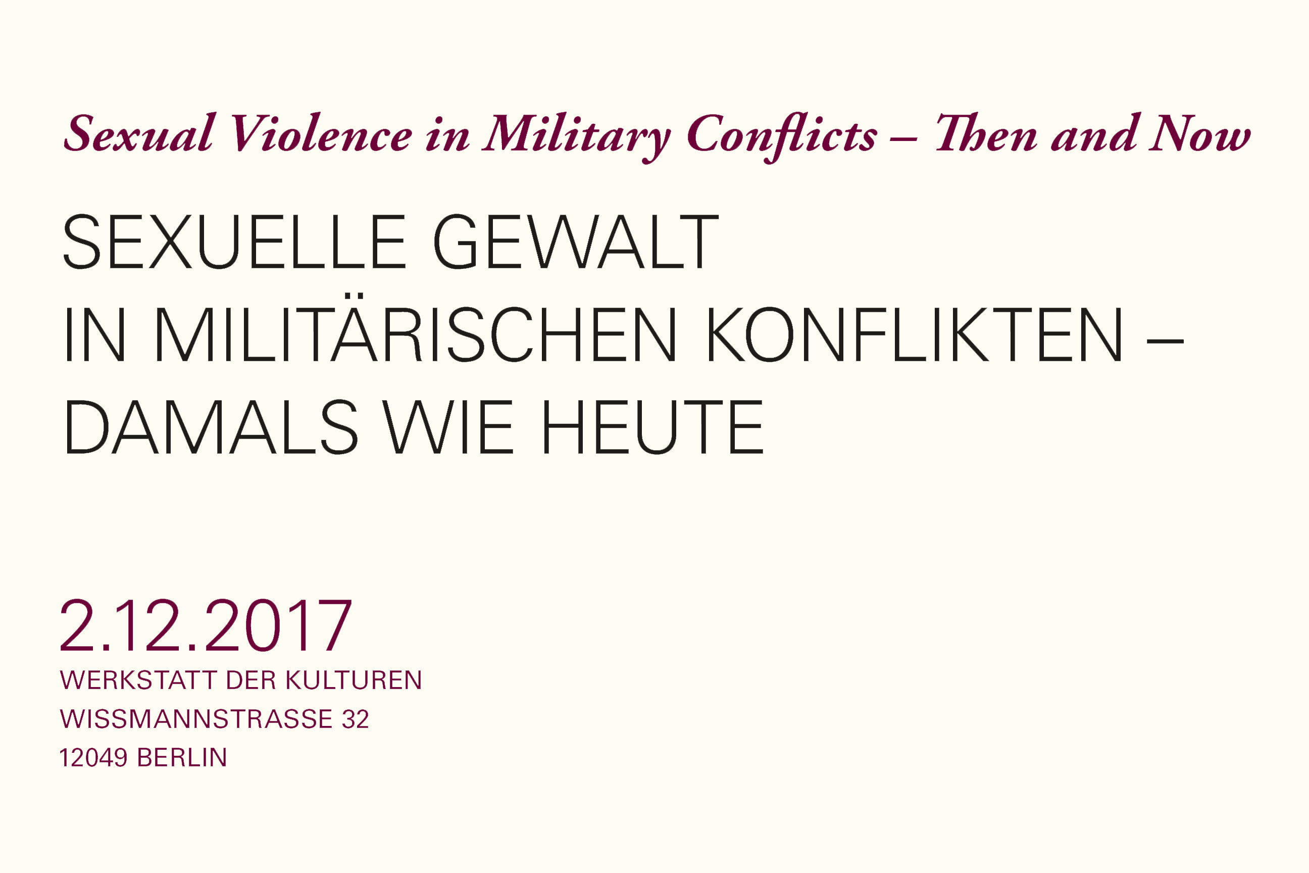 Sexuelle Gewalt Konferenz