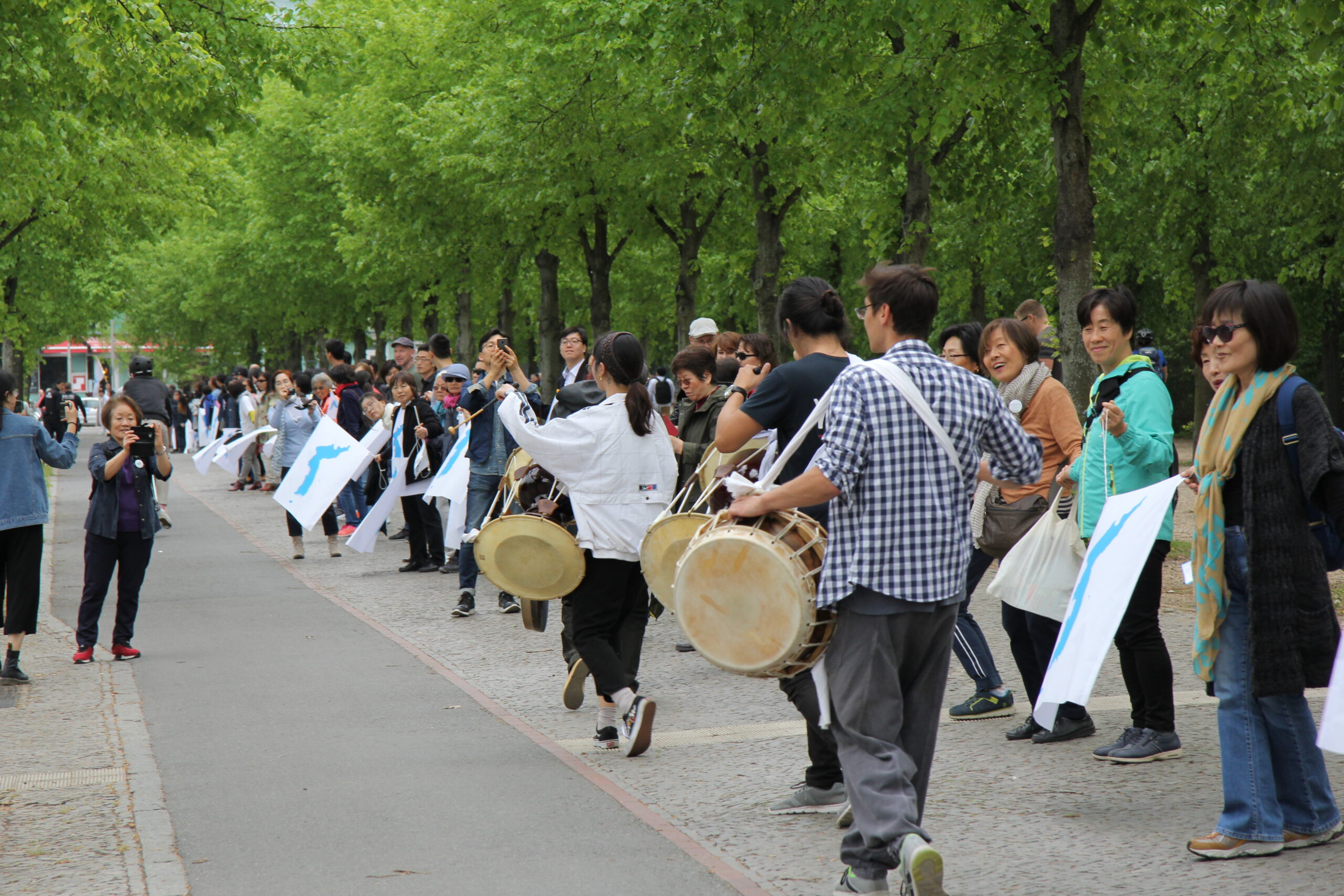 Menschenkette für ein vereintes Korea